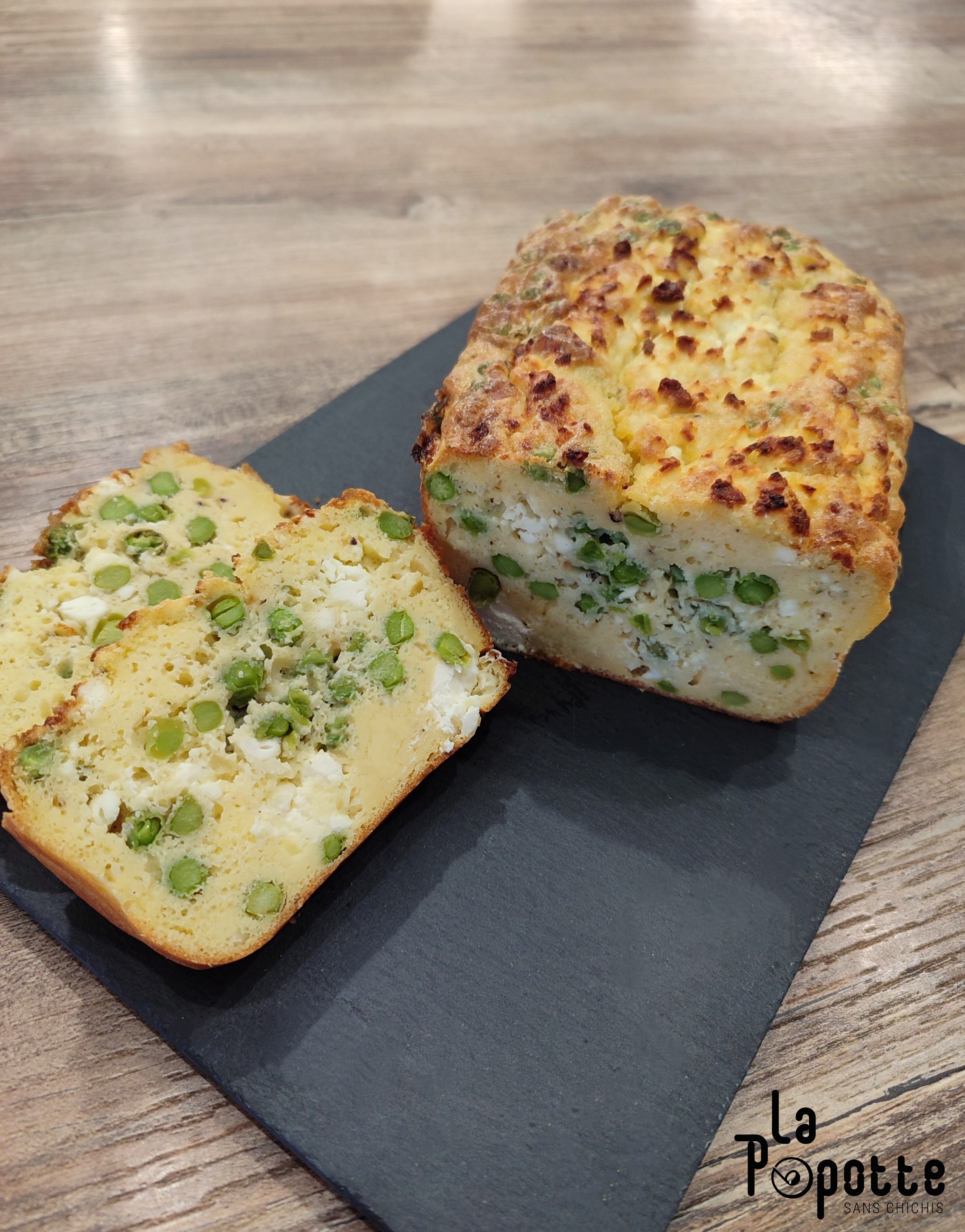 Cake petits pois feta St Môret