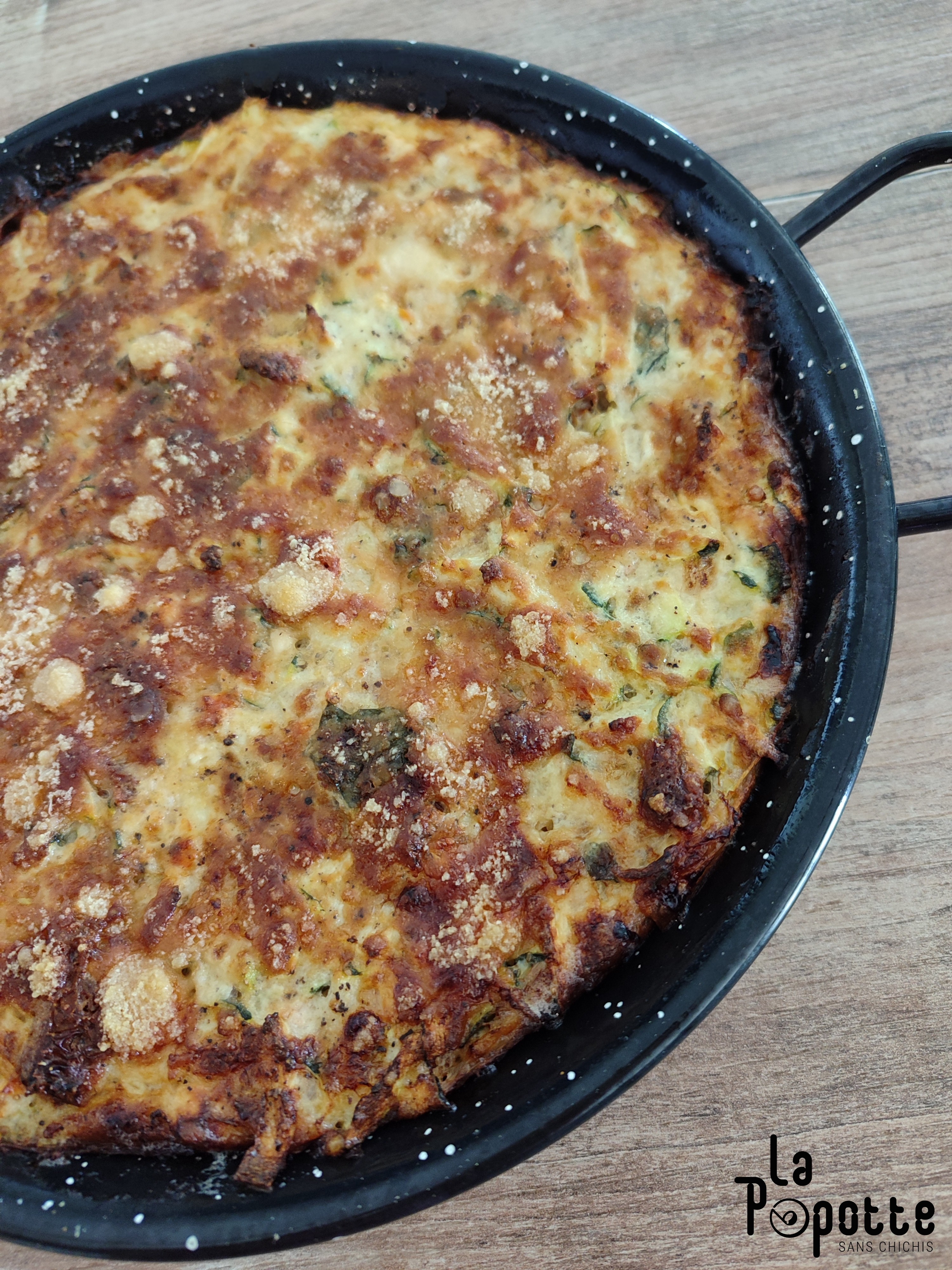 Frittata courgettes tomates séchées feta