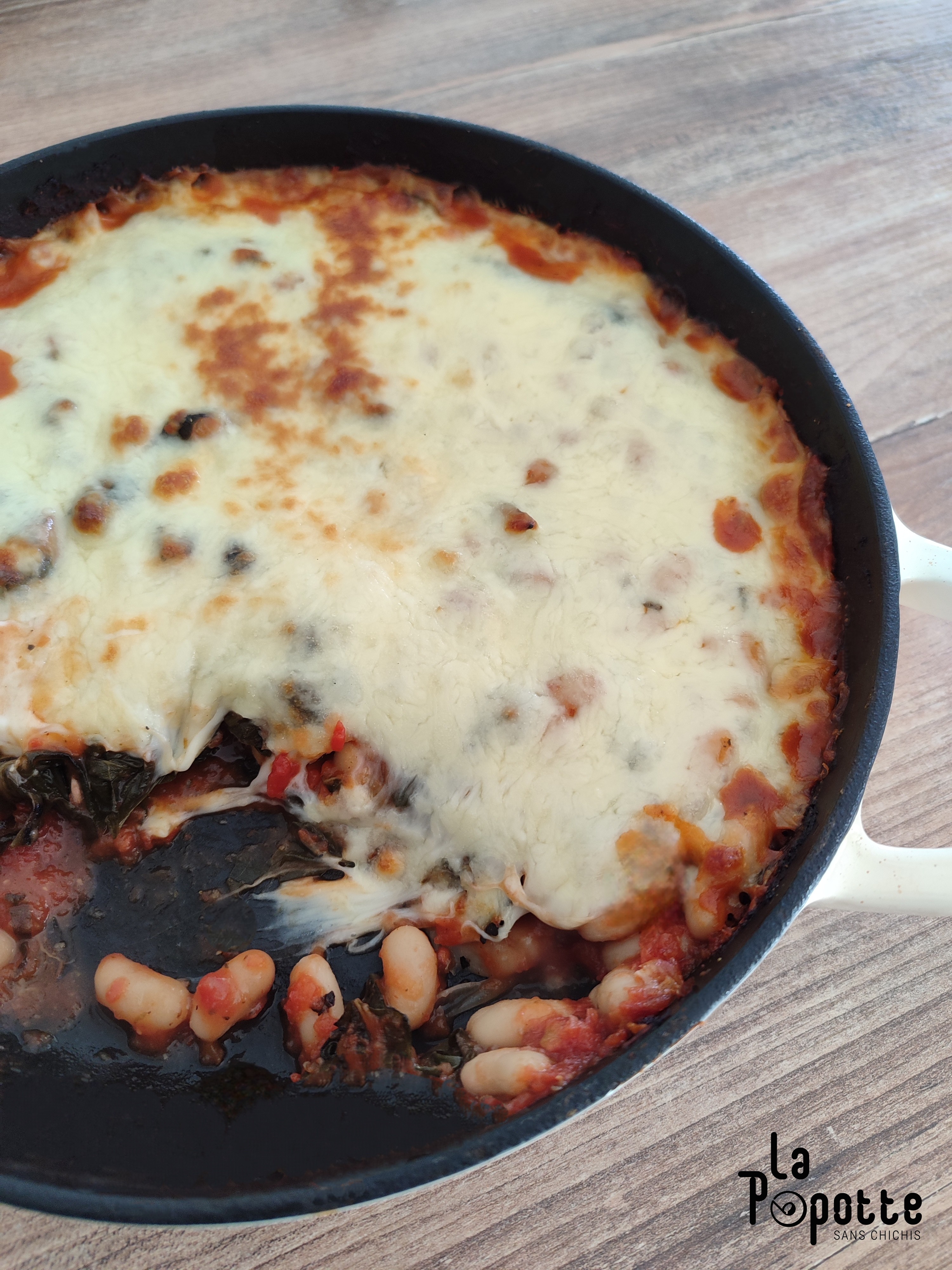 Gratin de blettes et haricots blancs