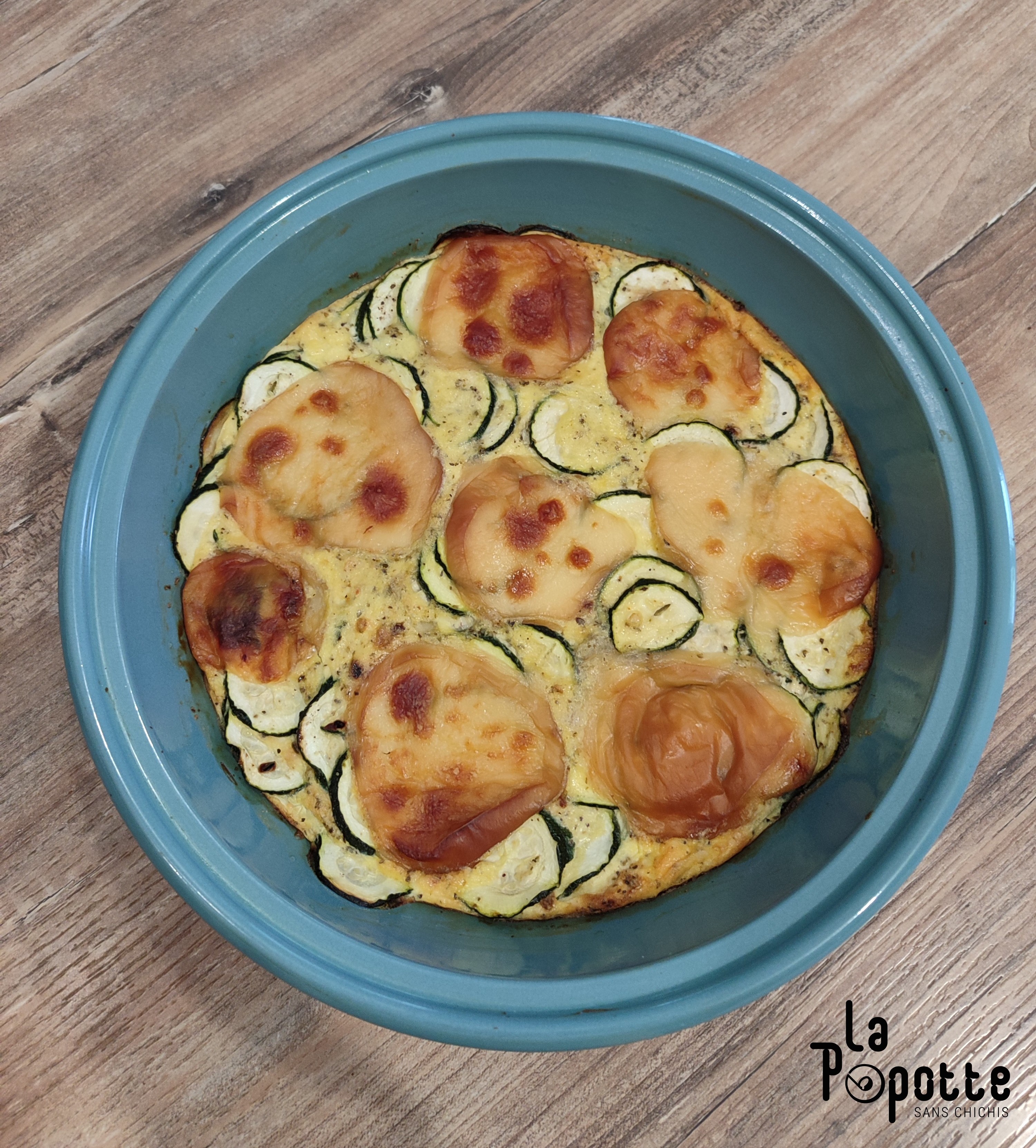 Gratin de courgettes et scarmoza