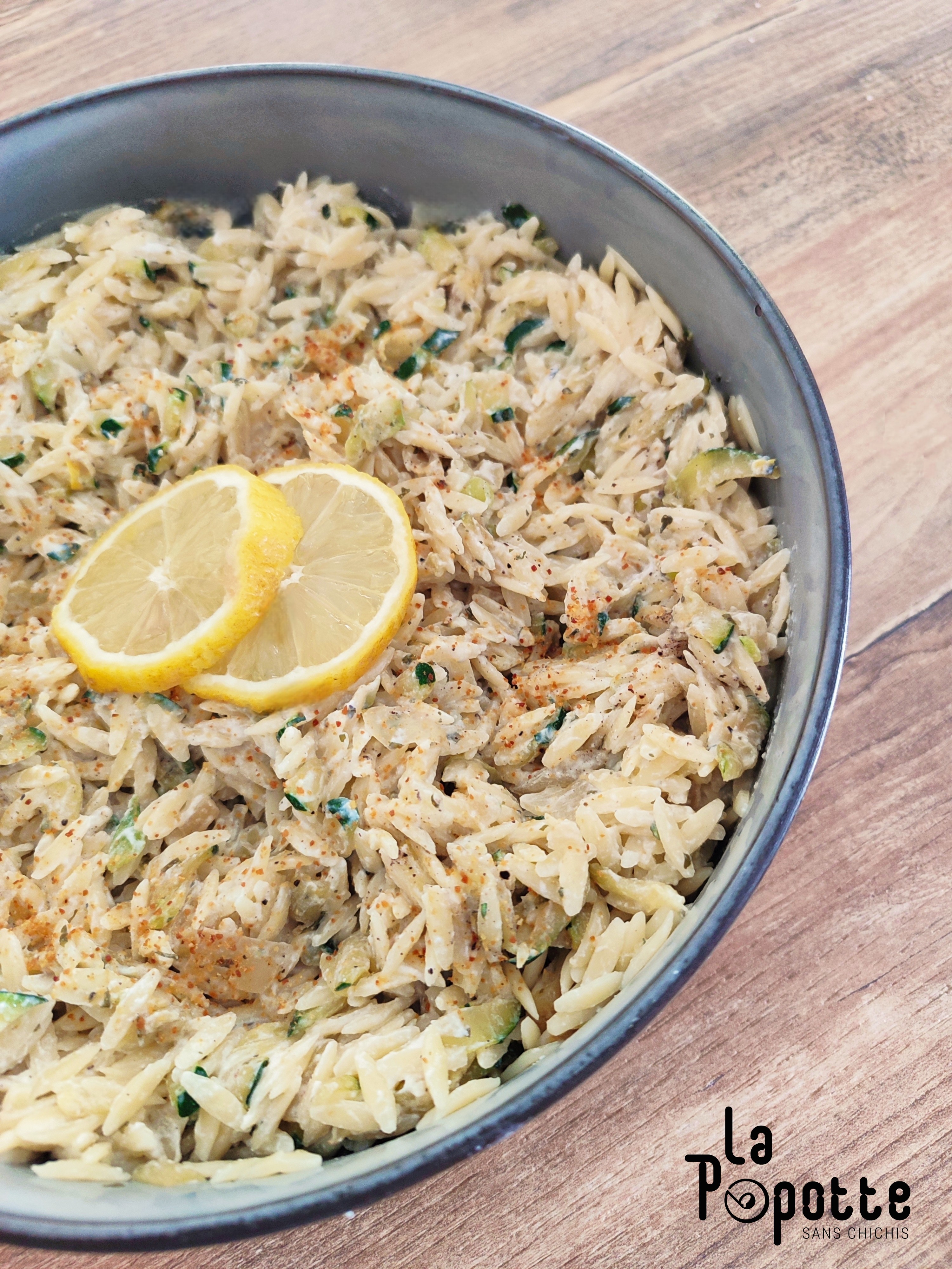 Salade d’orzo aux courgettes, ricotta et citron