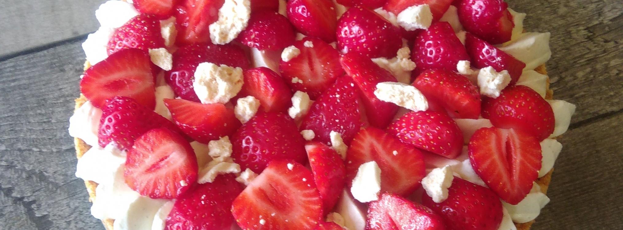 Tarte aux fraises sans cuisson...